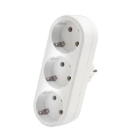 Разветвитель 3-м плоский с заземл. 16А 3500Вт 250В бел. DОМТОК 2656 ТехноИмпульс