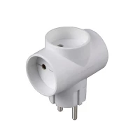 Разветвитель 3-м Т-образный без заземл. 10А 2200Вт 250В бел. DОМТОК 2662 ТехноИмпульс