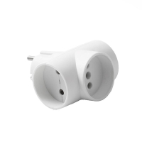 Разветвитель 3-м Т-образный без заземл. 10А 2200Вт 250В бел. DОМТОК 2662 ТехноИмпульс