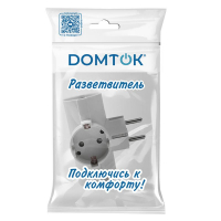 Разветвитель 3-м Т-образный с выключателем с заземл. 16А 3500Вт 250В бел. DОМТОК 2663 ТехноИмпульс