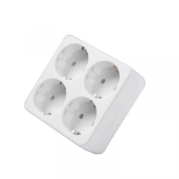 Разветвитель 4-м квадрат с заземл. 16А 3500Вт 250В бел. DОМТОК 2661 ТехноИмпульс