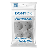 Разветвитель 4-м квадрат с заземл. 16А 3500Вт 250В бел. DОМТОК 2661 ТехноИмпульс