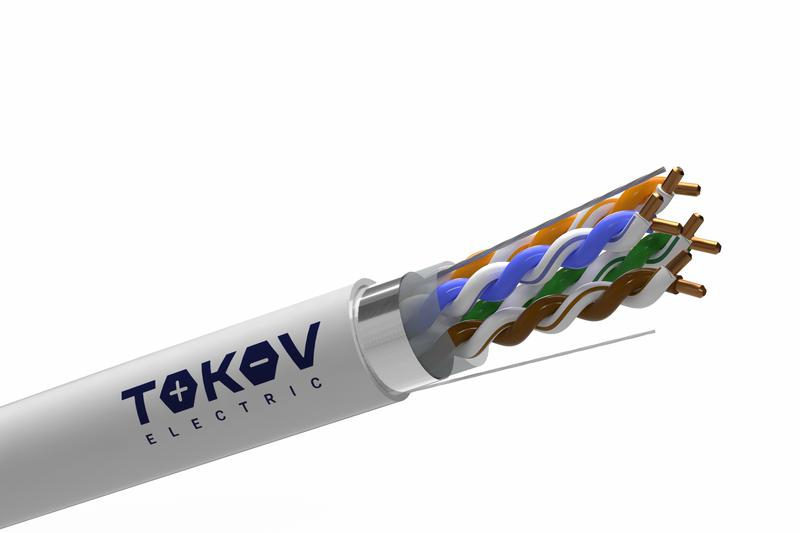 Кабель витая пара F/UTP 4х2х24AWG(0.48мм) кат.5E PVC Fluke tested TOKOV ELECTRIC TKE-C06-F/UTP-42-5E-305 ТехноИмпульс
