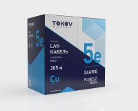Кабель витая пара F/UTP 4х2х24AWG(0.48мм) кат.5E PVC indoor Fluke tested 305м (м) TOKOV ELECTRIC TKE-C06-F/UTP-42-5E-305 ТехноИмпульс