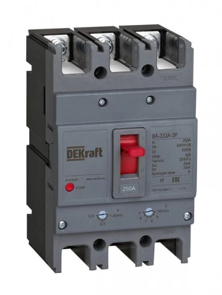 Выключатель автоматический 3п 160А 35кА ВА-333А DEKraft 28121DEK ТехноИмпульс