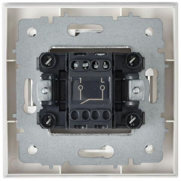 Выключатель 1-кл. СП BRITE ВСР10-1-0-БрАБ 10А в сборе арктич. бел. IEK BR-V10-0-10-K91-F ТехноИмпульс