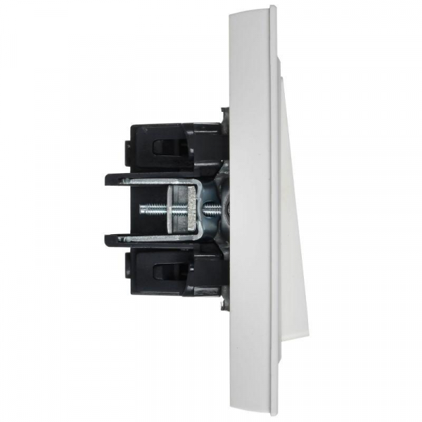 Выключатель 1-кл. СП BRITE ВСР10-1-0-БрАБ 10А в сборе арктич. бел. IEK BR-V10-0-10-K91-F ТехноИмпульс