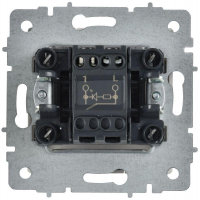 Выключатель 1-кл. СП BRITE ВС10-1-1-БрАБ 10А с индикацией механизм арктич. бел. IEK BR-V10-1-10-K91 ТехноИмпульс