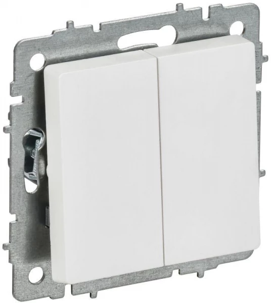 Выключатель 2-кл. СП BRITE ВС10-2-0-БрАБ 10А механизм арктич. бел. IEK BR-V20-0-10-K91 ТехноИмпульс