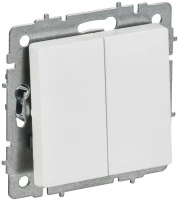 Выключатель 2-кл. СП BRITE ВС10-2-0-БрАБ 10А механизм арктич. бел. IEK BR-V20-0-10-K91 ТехноИмпульс