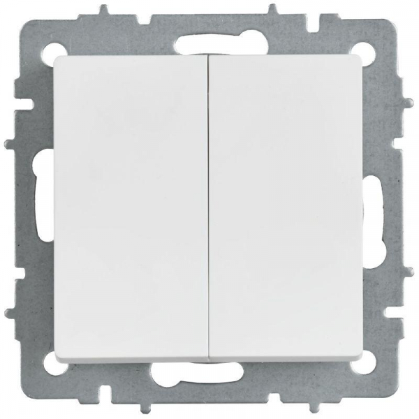 Выключатель 2-кл. СП BRITE ВС10-2-0-БрАБ 10А механизм арктич. бел. IEK BR-V20-0-10-K91 ТехноИмпульс