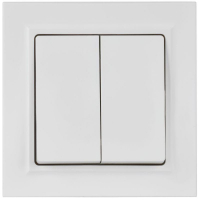 Выключатель 2-кл. СП BRITE ВСР10-2-0-БрАБ 10А в сборе арктич. бел. IEK BR-V20-0-10-K91-F ТехноИмпульс