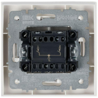 Выключатель 2-кл. СП BRITE ВСР10-2-0-БрАБ 10А в сборе арктич. бел. IEK BR-V20-0-10-K91-F ТехноИмпульс