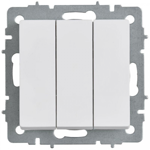 Выключатель 3-кл. СП BRITE ВС10-3-0-БрАБ 10А механизм арктич. бел. IEK BR-V30-0-10-K91 ТехноИмпульс