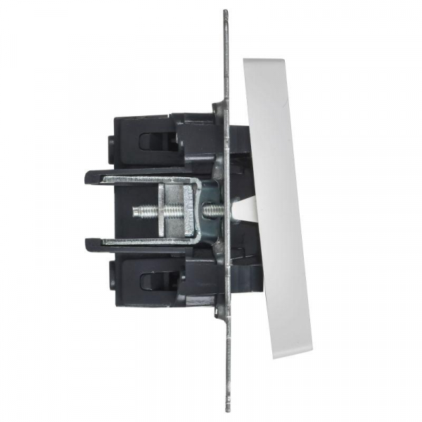 Выключатель проходной 1-кл. СП BRITE ВС10-1-7-БрАБ 10А с индикацией механизм арктич. бел. IEK BR-V12-1-10-K91 ТехноИмпульс