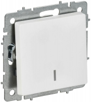 Выключатель проходной 1-кл. СП BRITE ВС10-1-7-БрАБ 10А с индикацией механизм арктич. бел. IEK BR-V12-1-10-K91 ТехноИмпульс