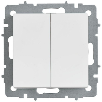 Выключатель проходной 2-кл. СП BRITE ВС10-2-6-БрАБ 10А механизм арктич. бел. IEK BR-V22-0-10-K91 ТехноИмпульс