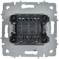 Выключатель проходной 2-кл. СП BRITE ВС10-2-6-БрАБ 10А механизм арктич. бел. IEK BR-V22-0-10-K91 ТехноИмпульс