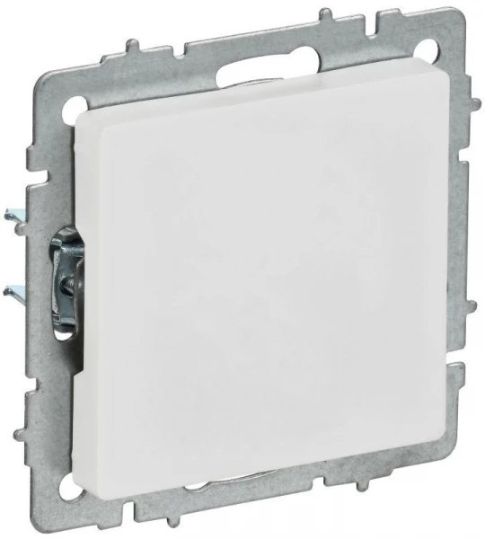 Заглушка BRITE МЗ10-БрАБ с суппортом механизм арктич. бел. IEK BR-PL10-K91 ТехноИмпульс