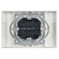 Розетка 2-м СП BRITE РС12-3-БрАБ 16А в сборе с заземл. без защ. шторок арктич. бел. IEK BR-R21-16-K91-F ТехноИмпульс