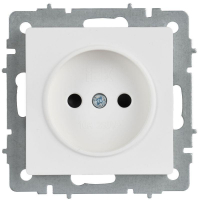 Розетка BRITE РС10-1-0-БрАБ 10А без заземл. без защ. шторок механизм арктич. бел. IEK BR-R10-10-K91 ТехноИмпульс