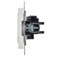 Розетка BRITE РС10-1-0-БрАБ 10А без заземл. без защ. шторок механизм арктич. бел. IEK BR-R10-10-K91 ТехноИмпульс