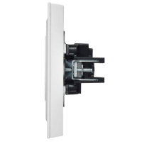 Розетка BRITE РСР10-1-0-БрАБ 10А в сборе без заземл. без защ. шторок арктич. бел. IEK BR-R10-10-K91-F ТехноИмпульс