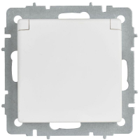 Розетка BRITE РСбш10-3-БрАБ 16А IP20 с заземл. защ. шторки с крышкой механизм арктич. бел. IEK BR-R16-16-K91 ТехноИмпульс