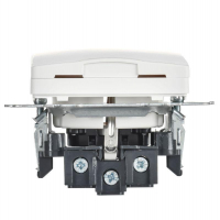 Розетка BRITE РСбш10-3-БрАБ 16А IP20 с заземл. защ. шторки с крышкой механизм арктич. бел. IEK BR-R16-16-K91 ТехноИмпульс