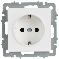 Розетка BRITE РС11-1-0-БрАБ 16А с заземл. без защ. шторок механизм арктич. бел. IEK BR-R11-16-K91 ТехноИмпульс