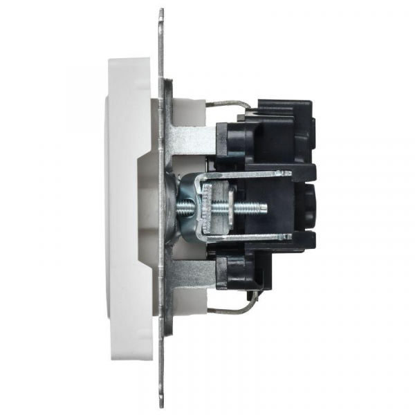 Розетка BRITE РС11-1-0-БрАБ 16А с заземл. без защ. шторок механизм арктич. бел. IEK BR-R11-16-K91 ТехноИмпульс