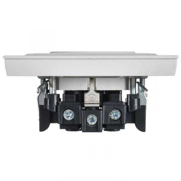 Розетка BRITE РСР14-1-0-БрАБ 16А в сборе с заземл. защ. шторки арктич. бел. IEK BR-R14-16-K91-F ТехноИмпульс