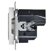 Розетка BRITE РЮш10-1-БрАБ 16А с USB A+A 2.1А с заземл. защ. шторки механизм арктич. бел. IEK BR-R14-16-U21-D21-K91 ТехноИмпульс