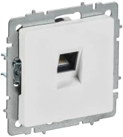 Розетка компьютерная СП BRITE РК10-БрАБ RJ45 кат.5E механизм арктич. бел. IEK BR-K10-1-K91 ТехноИмпульс