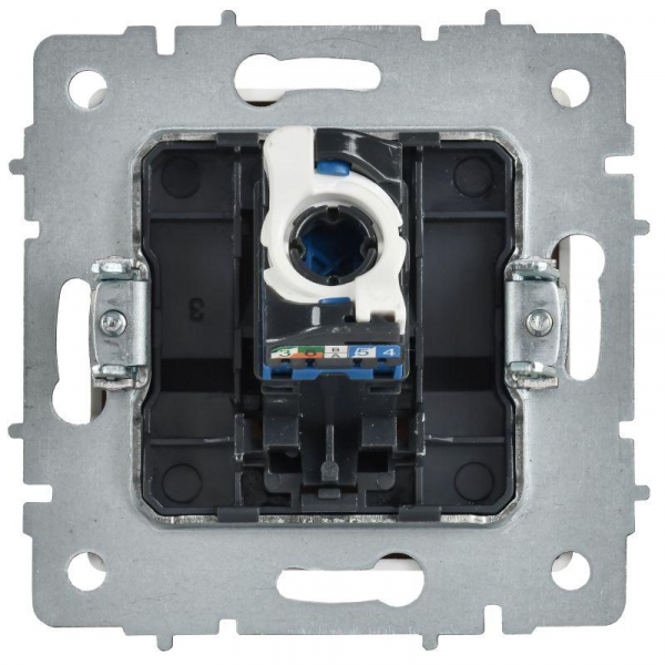 Розетка компьютерная СП BRITE РК10-БрАБ RJ45 кат.5E механизм арктич. бел. IEK BR-K10-1-K91 ТехноИмпульс