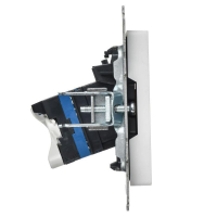 Розетка компьютерная СП BRITE РК10-БрАБ RJ45 кат.5E механизм арктич. бел. IEK BR-K10-1-K91 ТехноИмпульс