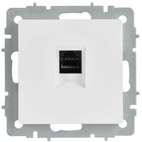 Розетка компьютерная СП BRITE РК11-БрАБ RJ45 кат.6 механизм арктич. бел. IEK BR-K10-2-K91 ТехноИмпульс