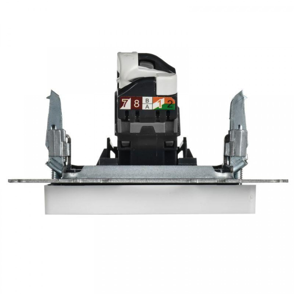 Розетка компьютерная СП BRITE РК11-БрАБ RJ45 кат.6 механизм арктич. бел. IEK BR-K10-2-K91 ТехноИмпульс