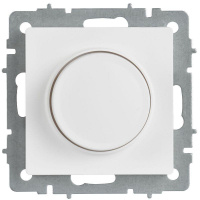 Светорегулятор поворотно-нажимной СП BRITE СС10-1-0-БрАБ 600Вт механизм арктич. бел. IEK BR-D20-0600-K91 ТехноИмпульс