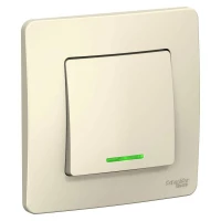 Выключатель 1-кл. СП Blanca 10А IP20 (сх. 1) 250В с подсветкой молочн. SE BLNVS010112 ТехноИмпульс