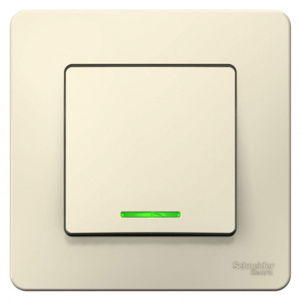 Выключатель 1-кл. СП Blanca 10А IP20 (сх. 1) 250В с подсветкой молочн. SE BLNVS010112 ТехноИмпульс