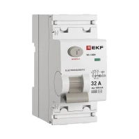 Выключатель дифференциального тока 2п 32А 100мА тип AC 6кА ВД-100N электромех. PROxima EKF E1026M32100 ТехноИмпульс