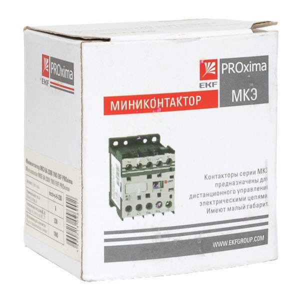 Мини-контактор МКЭ 6А кат. 230В AC 1НО PROxima EKF Mctr-s-6-230 ТехноИмпульс