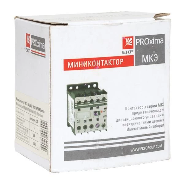Мини-контактор МКЭ 6А кат. 230В AC 1НО PROxima EKF Mctr-s-6-230 ТехноИмпульс