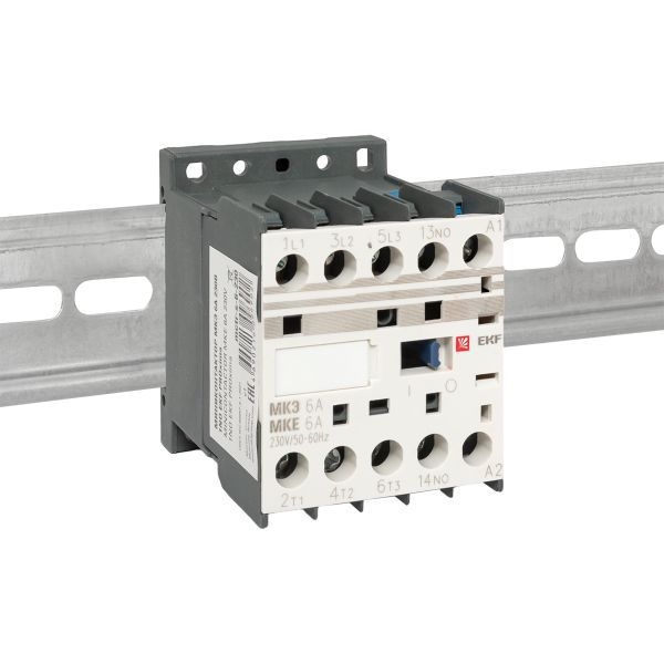Мини-контактор МКЭ 6А кат. 230В AC 1НО PROxima EKF Mctr-s-6-230 ТехноИмпульс