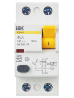 Выключатель дифференциального тока (УЗО) 2п 40А 300мА тип AC ВД1-63 KARAT IEK MDV10-2-040-300 ТехноИмпульс