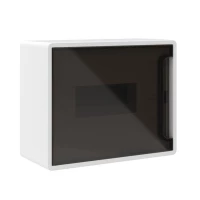 Щиток 8 мод. настенный FRAME с тонированной дверцей с 2 шинами PEN на 6 и 8 отв. бел. DKC F08W1WD ТехноИмпульс