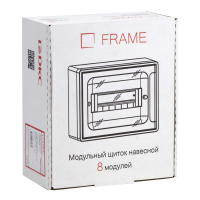 Щиток 8 мод. настенный FRAME с тонированной дверцей с 2 шинами PEN на 6 и 8 отв. бел. DKC F08W1WD ТехноИмпульс