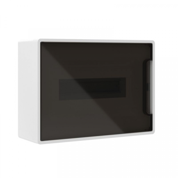 Щиток настенный 12мод. FRAME с тонированной дверцей с 2 шин PEN на 8+6 отверст. бел. DKC F12W1WD ТехноИмпульс