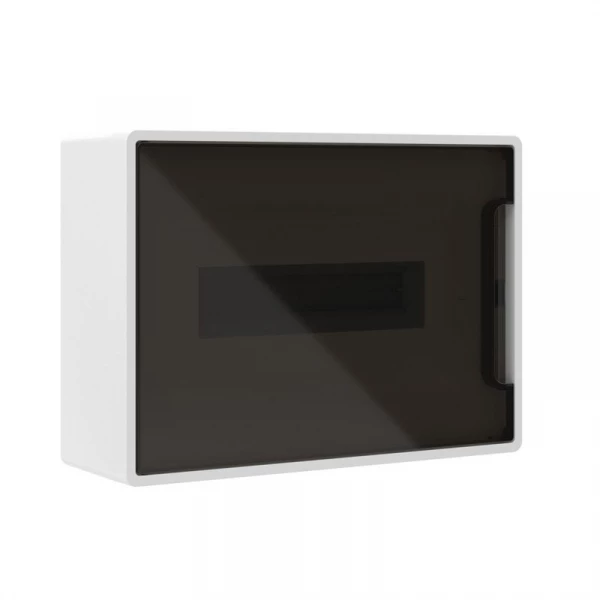 Щиток настенный 12мод. FRAME с тонированной дверцей с 2 шин PEN на 8+6 отверст. бел. DKC F12W1WD ТехноИмпульс